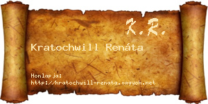 Kratochwill Renáta névjegykártya