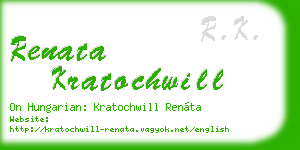 renata kratochwill business card